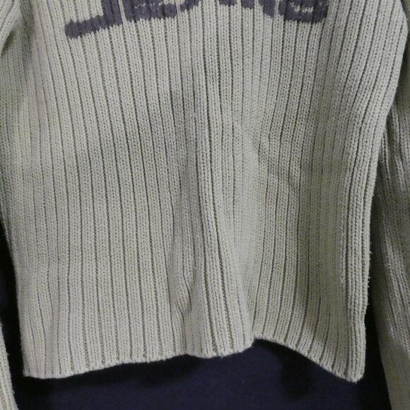 DKNY JEANS | xs - extra small | Ribbed Turtleneck Sweater With Bold DKNY Front - Picture 7 of 14